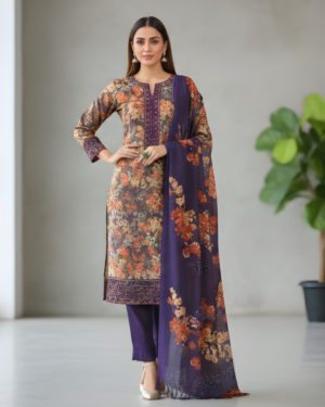 Marina Kundan with Stone shawl