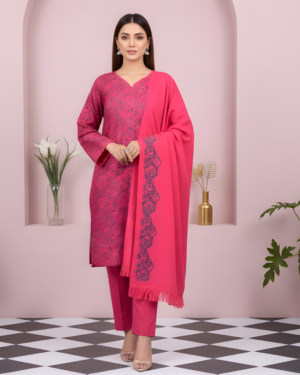 Kaatrai Marina with embroidered wool shawl